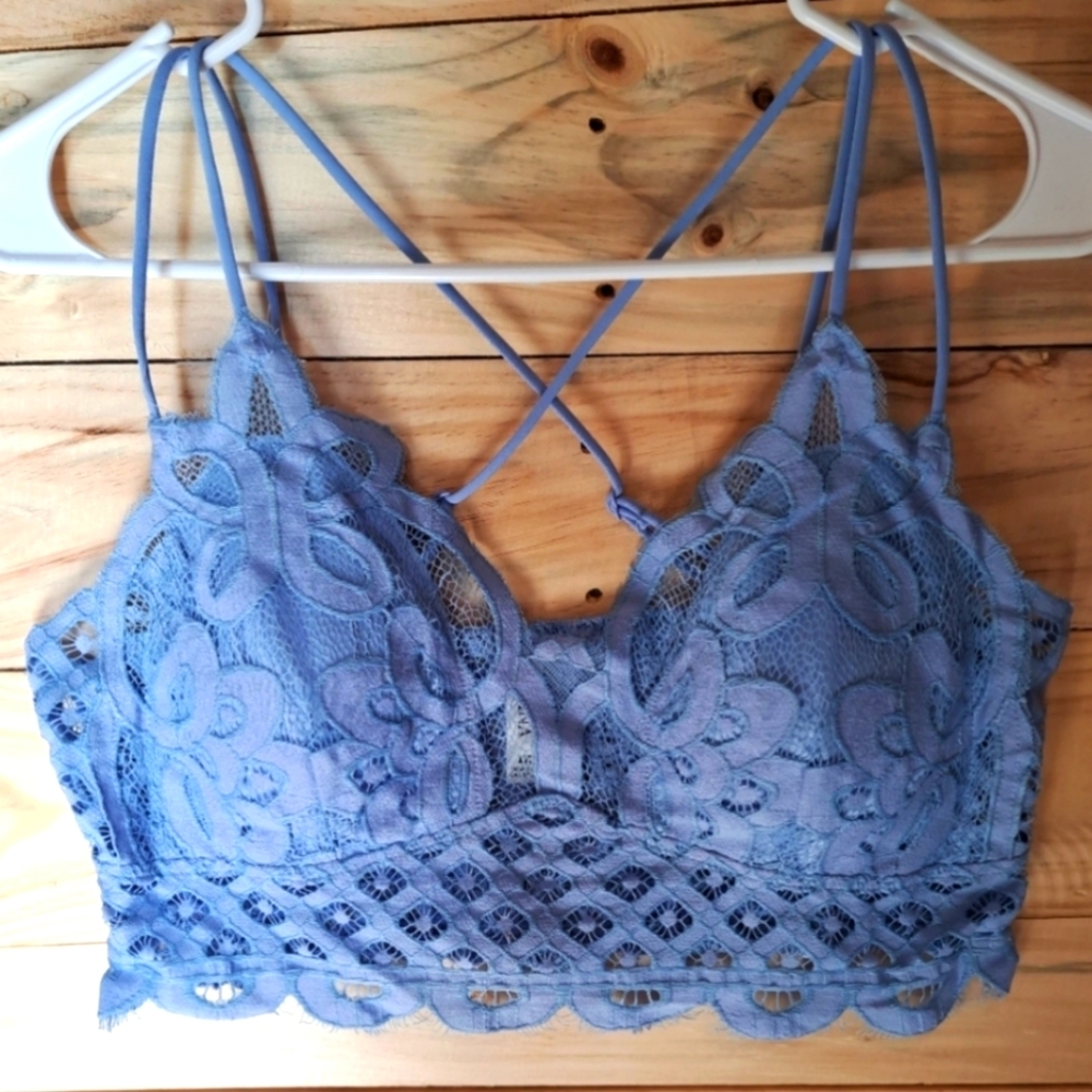 Zenana Plus Size Bralette in Blue